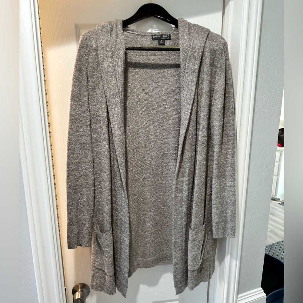 Barefoot Dreams CozyChic Lite Hooded Cardigan Size M